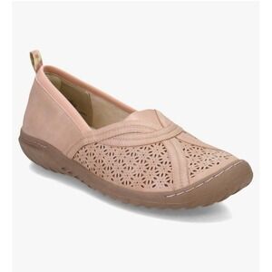 JBU Wms Florida Loafer Flat Laser Cut Vegan Leather Blush Shimmer 10M NEW! $79